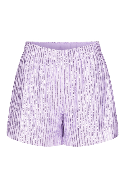 Anne Striped Sequin Shorts